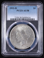 1922-D Peace Silver $1 Dollar (PCGS AU58) at PristineAuction.com