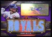 Bobby Witt Jr. 2024 Topps Triple Threads Auto Relic Purple #TTAR-BWJ3 #27/27 at PristineAuction.com