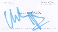 Christian Bale Signed "American Psycho" Business Card (Beckett) at PristineAuction.com