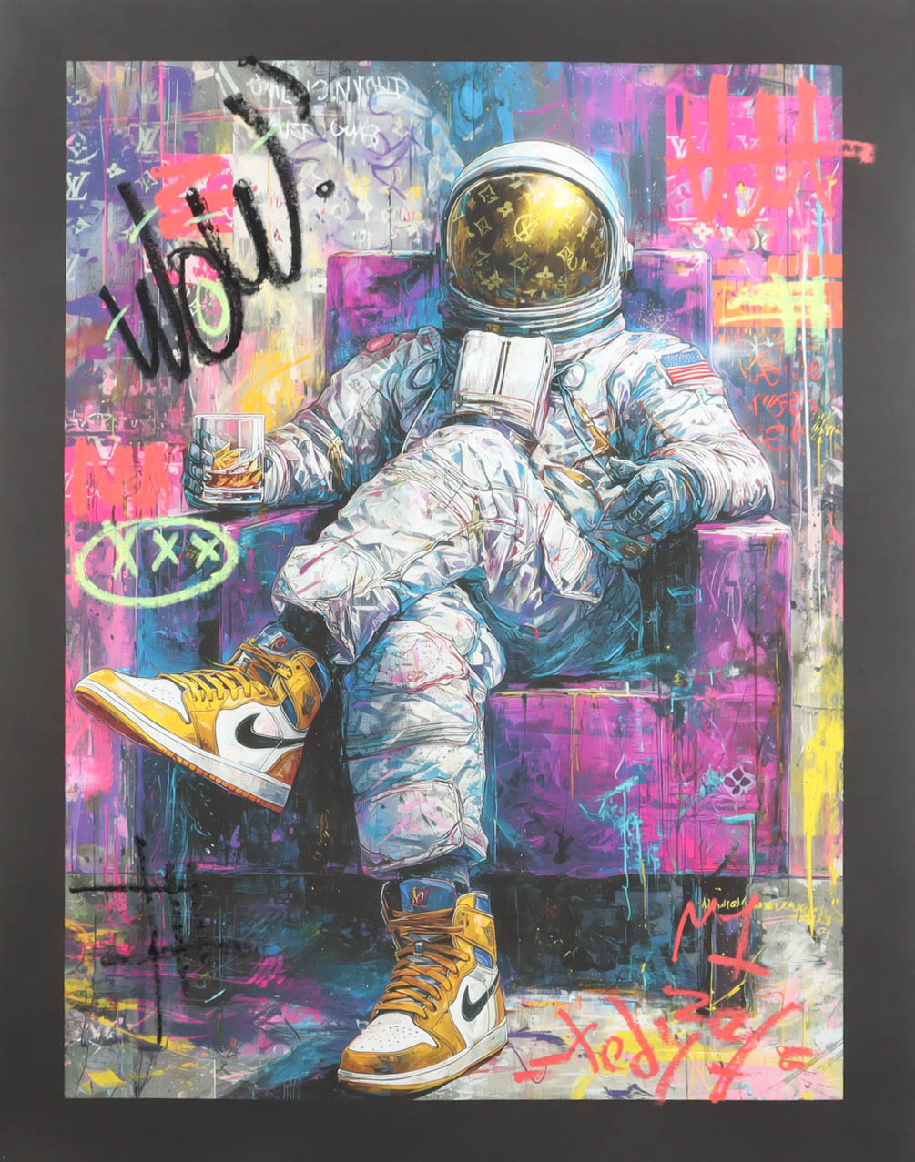 "Gravity Break #1" 2026 19x26 Original Painting on Canvas by Tadas Zaicikas | TedyZet (Zaicikas) at PristineAuction.com "Gravity Break #1" 2026 19x26 Original Painting on Canvas by Tadas Zaicikas | TedyZet (Zaicikas) at PristineAuction.com