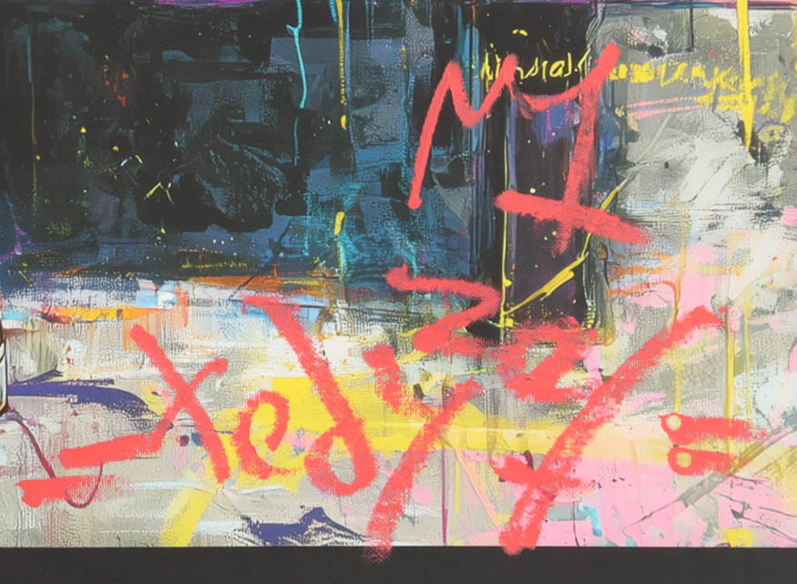 "Gravity Break #1" 2026 19x26 Original Painting on Canvas by Tadas Zaicikas | TedyZet (Zaicikas) at PristineAuction.com "Gravity Break #1" 2026 19x26 Original Painting on Canvas by Tadas Zaicikas | TedyZet (Zaicikas) at PristineAuction.com