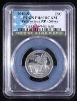 2010-S U.S. National Park 25C Quarter, Yellowstone - 90% Silver Deep Cameo Proof (PCGS PR69DCAM) at PristineAuction.com
