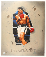 Muhammad Ali Signed LE "The Greatest" Giclee on Canvas by Steve Parsons (Beckett) at PristineAuction.com