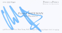 Christian Bale Signed "American Psycho" Business Card (PSA) at PristineAuction.com