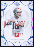 Joe Montana 2024 Leaf Trinity x Pristine Light Blue #56 #88/199 at PristineAuction.com