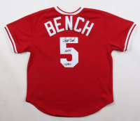 Johnny Bench Signed Reds Mitchell & Ness Authentic Jersey Inscribed "HOF 89" (Fanatics & TriStar) at PristineAuction.com