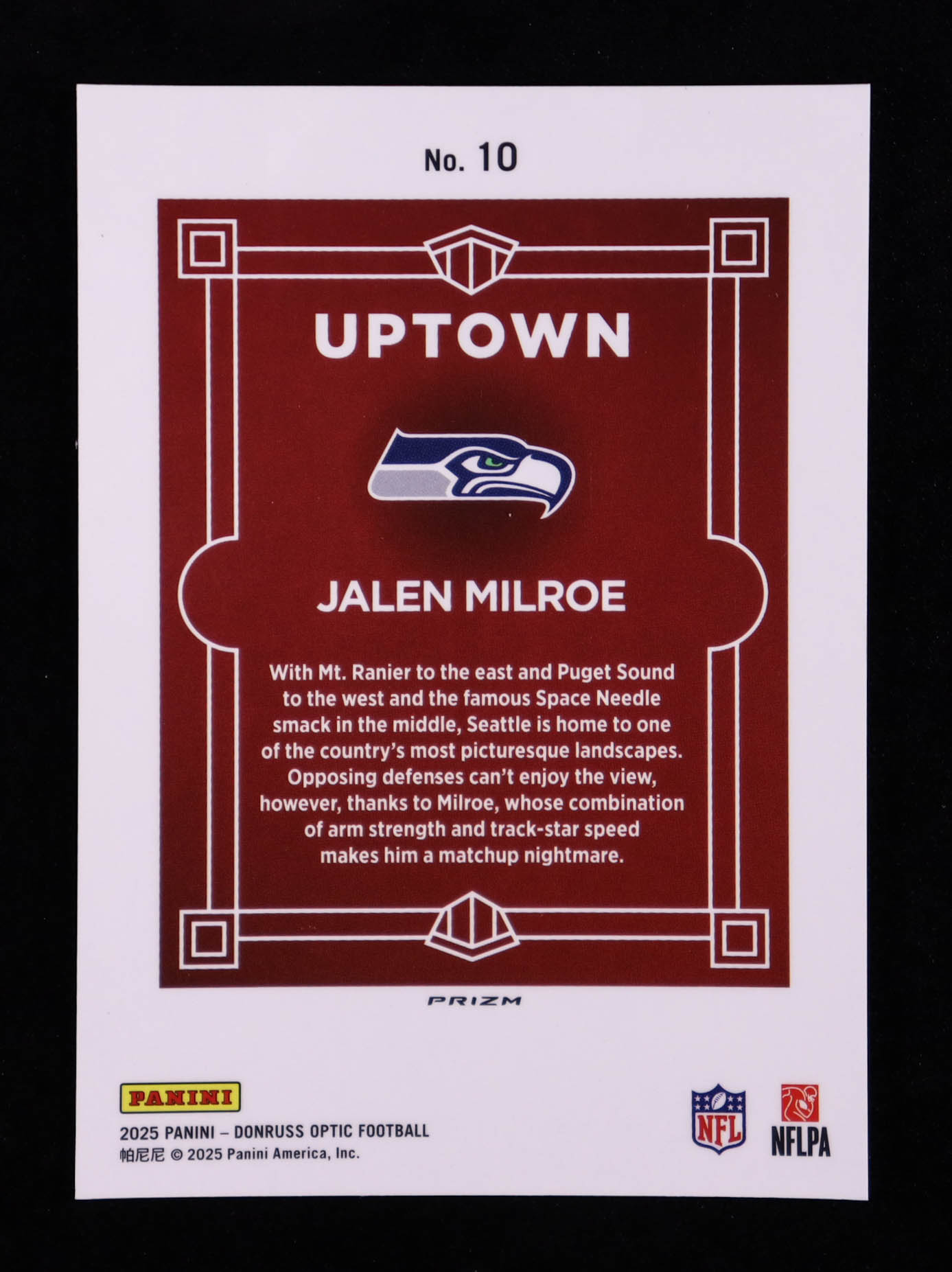Jalen Milroe 2025 Donruss Optic Uptown #10 RC at PristineAuction.com Jalen Milroe 2025 Donruss Optic Uptown #10 RC at PristineAuction.com