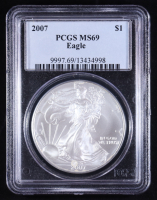 2007 American Silver Eagle (PCGS MS69) at PristineAuction.com
