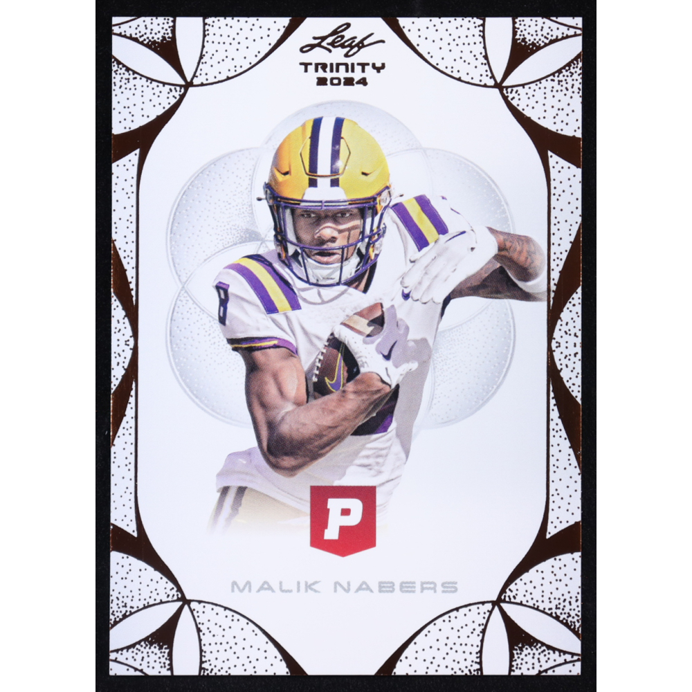 Malik Nabers 2024 Leaf Trinity x Pristine Bronze #70 RC at PristineAuction.com