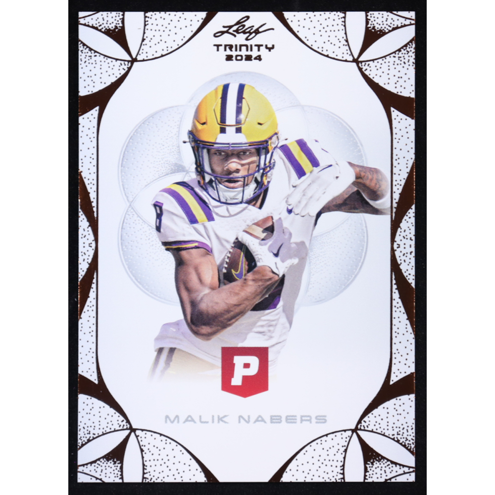 Malik Nabers 2024 Leaf Trinity x Pristine Bronze #70 RC at PristineAuction.com