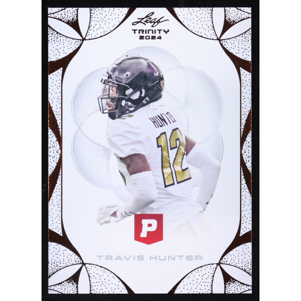 Travis Hunter 2024 Leaf Trinity x Pristine Bronze #93 RC at PristineAuction.com