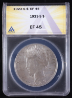 1923-S Peace Silver $1 Dollar (ANACS EF45) at PristineAuction.com