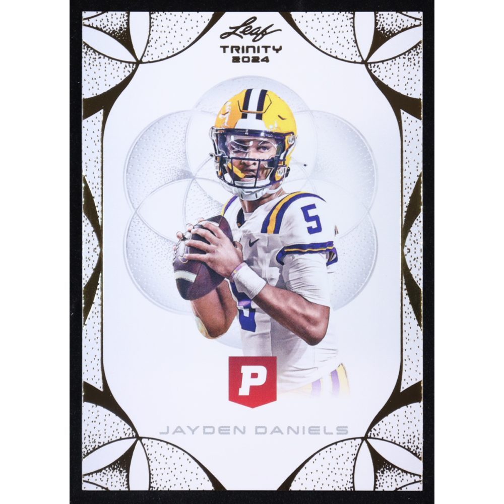 Jayden Daniels 2024 Leaf Trinity x Pristine #53 RC at PristineAuction.com