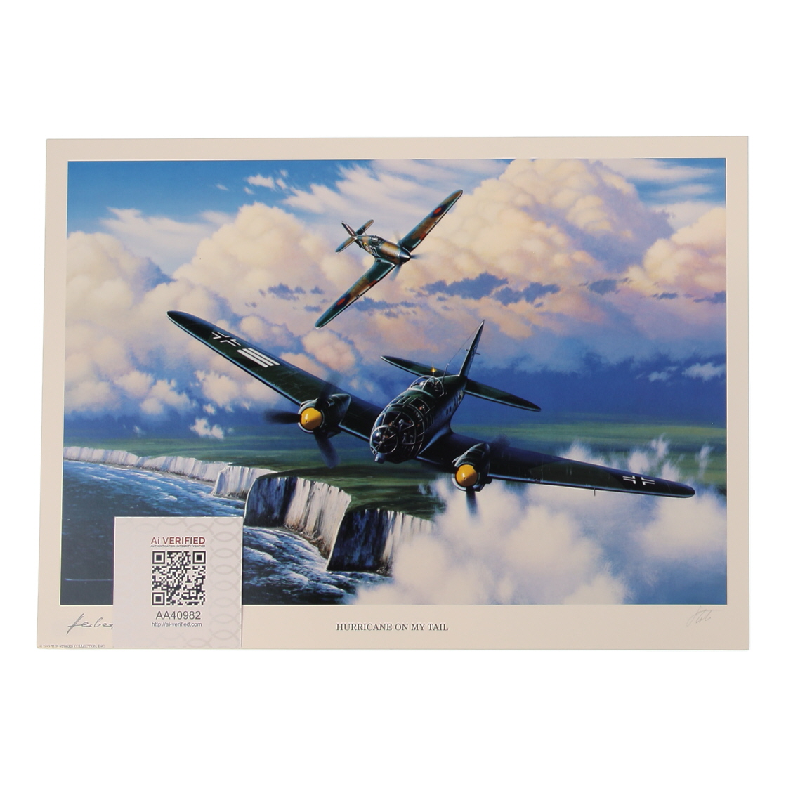 Herbert E. Knaebel Signed Stan Stokes "Hurricane On My Tail" Lithograph (AIV) at PristineAuction.com Herbert E. Knaebel Signed Stan Stokes "Hurricane On My Tail" Lithograph (AIV) at PristineAuction.com