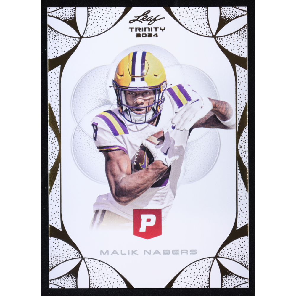 Malik Nabers 2024 Leaf Trinity x Pristine #70 RC at PristineAuction.com