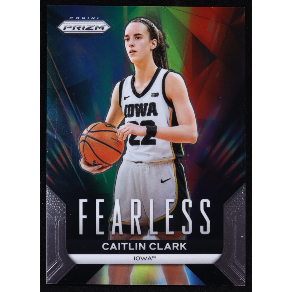 Caitlin Clark 2024 Panini Prizm Fearless Caitlin Clark Collection #F1 RC at PristineAuction.com