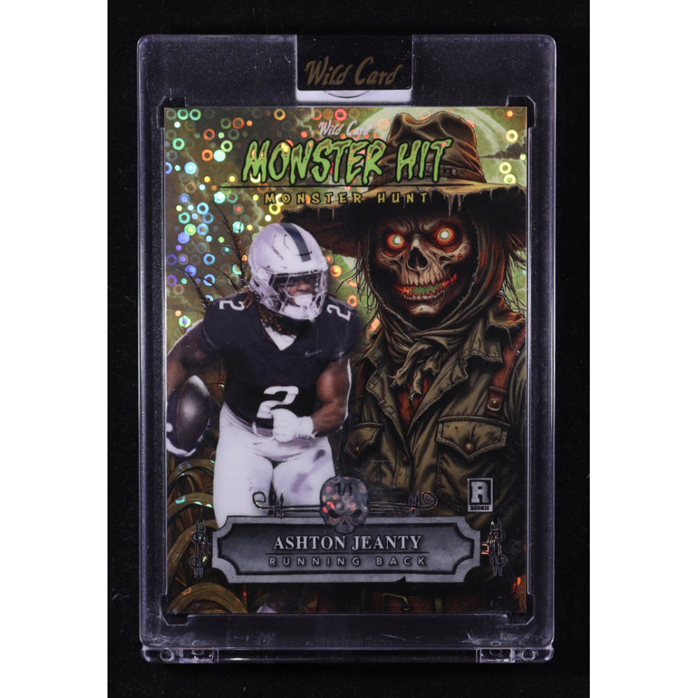 Ashton Jeanty 2025 Wild Card Monster Hit Monster Hunt Cornfield Scarecrow Yellow Donut Circles #MHCSAJ #1/1 RC at PristineAuction.com