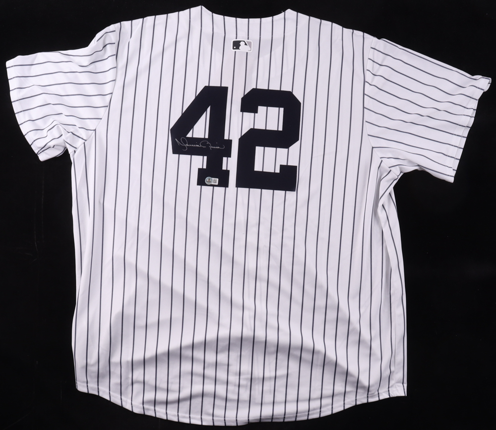 Mariano Rivera Signed Yankees Nike Authentic Jersey with Mariano Rivera Commemorative Patch (Beckett) at PristineAuction.com Mariano Rivera Signed Yankees Nike Authentic Jersey with Mariano Rivera Commemorative Patch (Beckett) at PristineAuction.com