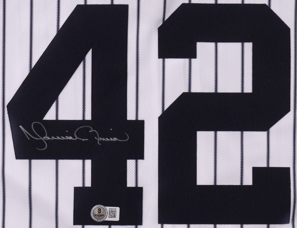 Mariano Rivera Signed Yankees Nike Authentic Jersey with Mariano Rivera Commemorative Patch (Beckett) at PristineAuction.com Mariano Rivera Signed Yankees Nike Authentic Jersey with Mariano Rivera Commemorative Patch (Beckett) at PristineAuction.com
