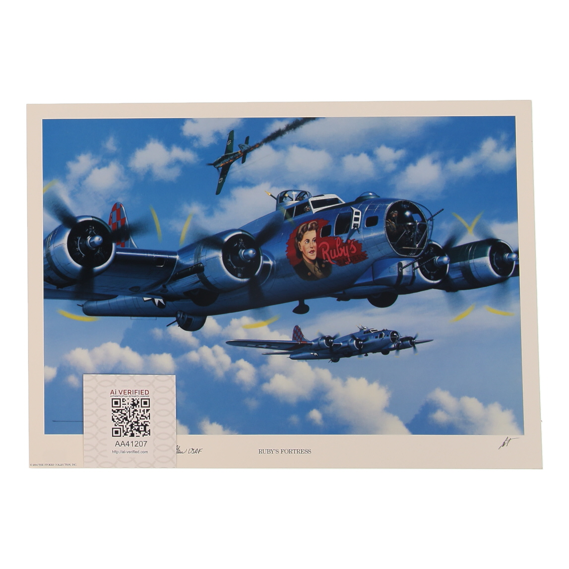 Carl Peterson Signed Stan Stokes "Ruby's Fortress" Lithograph Inscribed "Maj Gen USAF" (AIV) at PristineAuction.com Carl Peterson Signed Stan Stokes "Ruby's Fortress" Lithograph Inscribed "Maj Gen USAF" (AIV) at PristineAuction.com