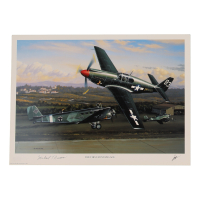 Michael T. Russo Signed Stan Stokes "The First Mustang Ace" Lithograph (AIV) at PristineAuction.com