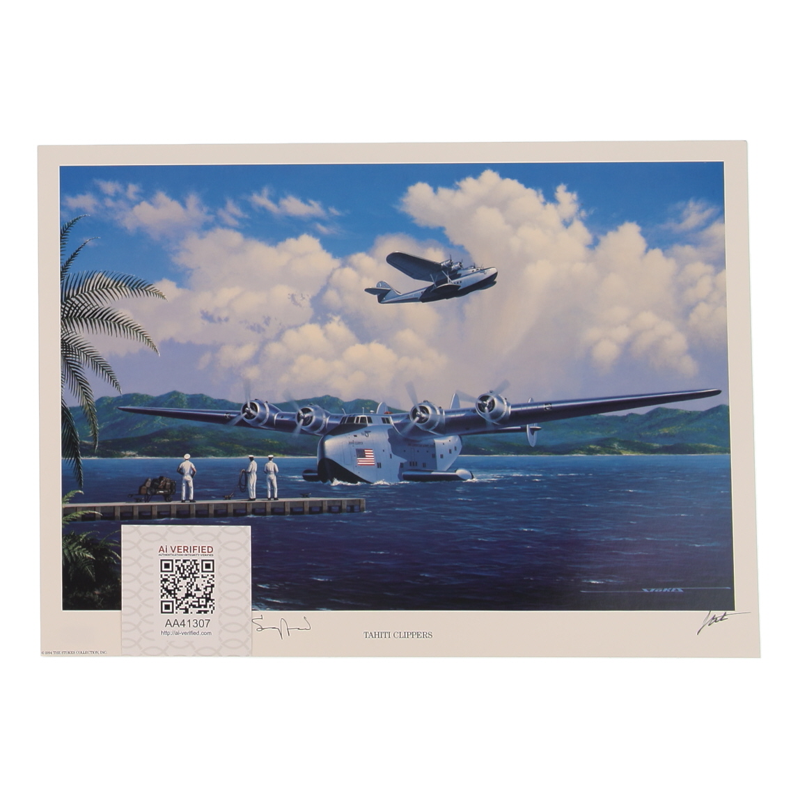 Sture Sigfred Signed Stan Stokes "Tahiti Clippers" Lithograph (AIV) at PristineAuction.com Sture Sigfred Signed Stan Stokes "Tahiti Clippers" Lithograph (AIV) at PristineAuction.com