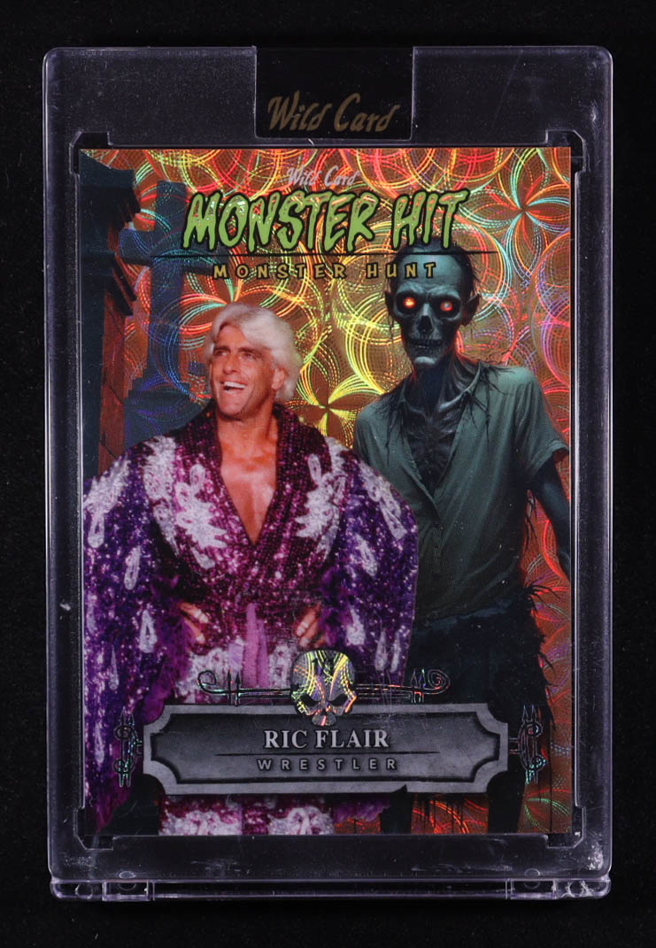 Ric Flair 2025 Wild Card Monster Hit Monster Hunt Cemetery Zombie Orange Kaleidoscope #MHCZ-RF #1/1 at PristineAuction.com Ric Flair 2025 Wild Card Monster Hit Monster Hunt Cemetery Zombie Orange Kaleidoscope #MHCZ-RF #1/1 at PristineAuction.com