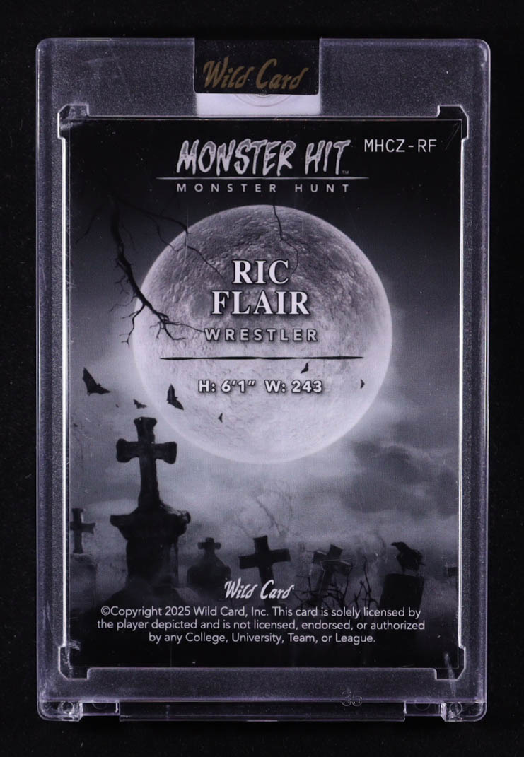 Ric Flair 2025 Wild Card Monster Hit Monster Hunt Cemetery Zombie Orange Kaleidoscope #MHCZ-RF #1/1 at PristineAuction.com Ric Flair 2025 Wild Card Monster Hit Monster Hunt Cemetery Zombie Orange Kaleidoscope #MHCZ-RF #1/1 at PristineAuction.com