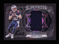 Drake Maye 2024 Panini Obsidian Supernova Swatches #3 RC at PristineAuction.com
