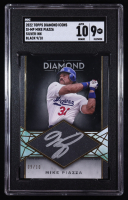 Mike Piazza 2022 Topps Diamond Icons Silver Ink Autographs Black #SIMP #09/10 (SGC 9 | Auto 10) at PristineAuction.com