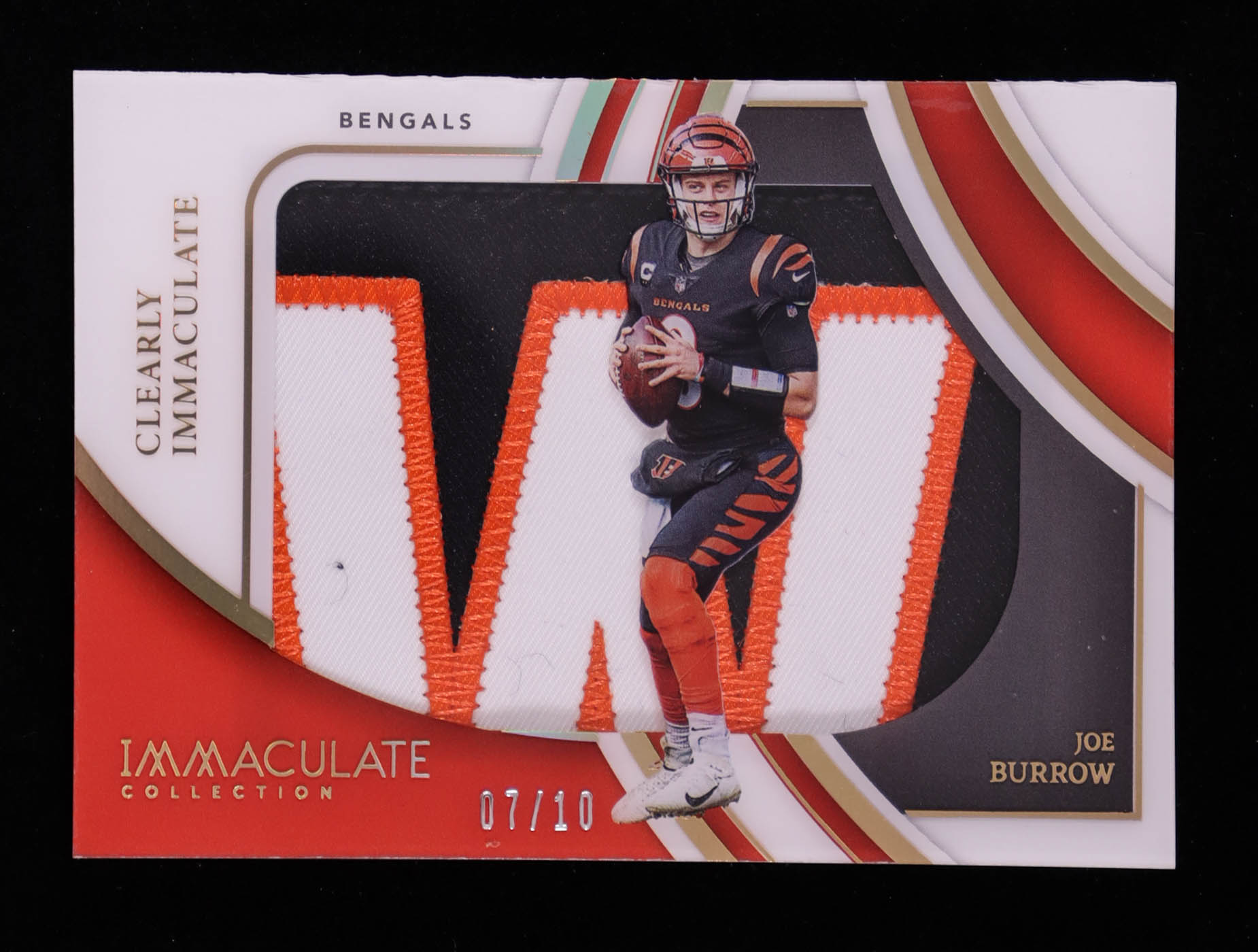 Joe Burrow 2022 Immaculate Collection Clearly Immaculate Jerseys Prime #6 #07/10 at PristineAuction.com Joe Burrow 2022 Immaculate Collection Clearly Immaculate Jerseys Prime #6 #07/10 at PristineAuction.com