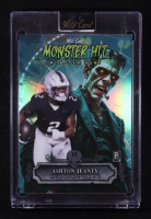 Ashton Jeanty 2025 Wild Card Monster Hit Monster Hunt Carnival Frankenstein Blue Rainbow Foil #MHCFAJ #1/1 RC at PristineAuction.com
