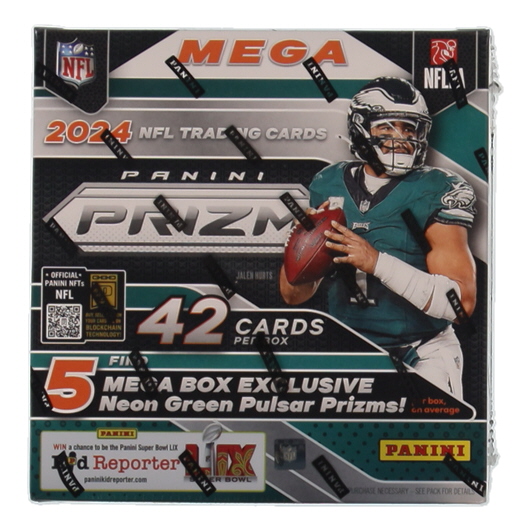 2024 Panini Prizm Football Mega Box with (6) Packs at PristineAuction.com 2024 Panini Prizm Football Mega Box with (6) Packs at PristineAuction.com