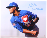 Edward Cabrera Signed Cubs 16x20 Photo Inscribed "Go Cubs Go" (Wilder) at PristineAuction.com