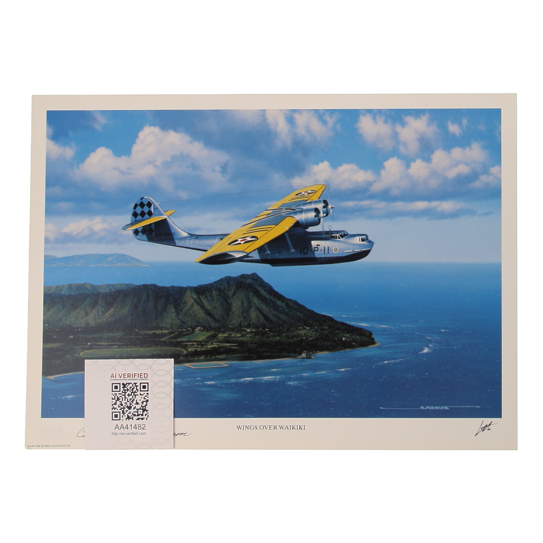 Cole Windham Signed Stan Stokes "Wings Over Waikiki" Lithograph (AIV) at PristineAuction.com Cole Windham Signed Stan Stokes "Wings Over Waikiki" Lithograph (AIV) at PristineAuction.com