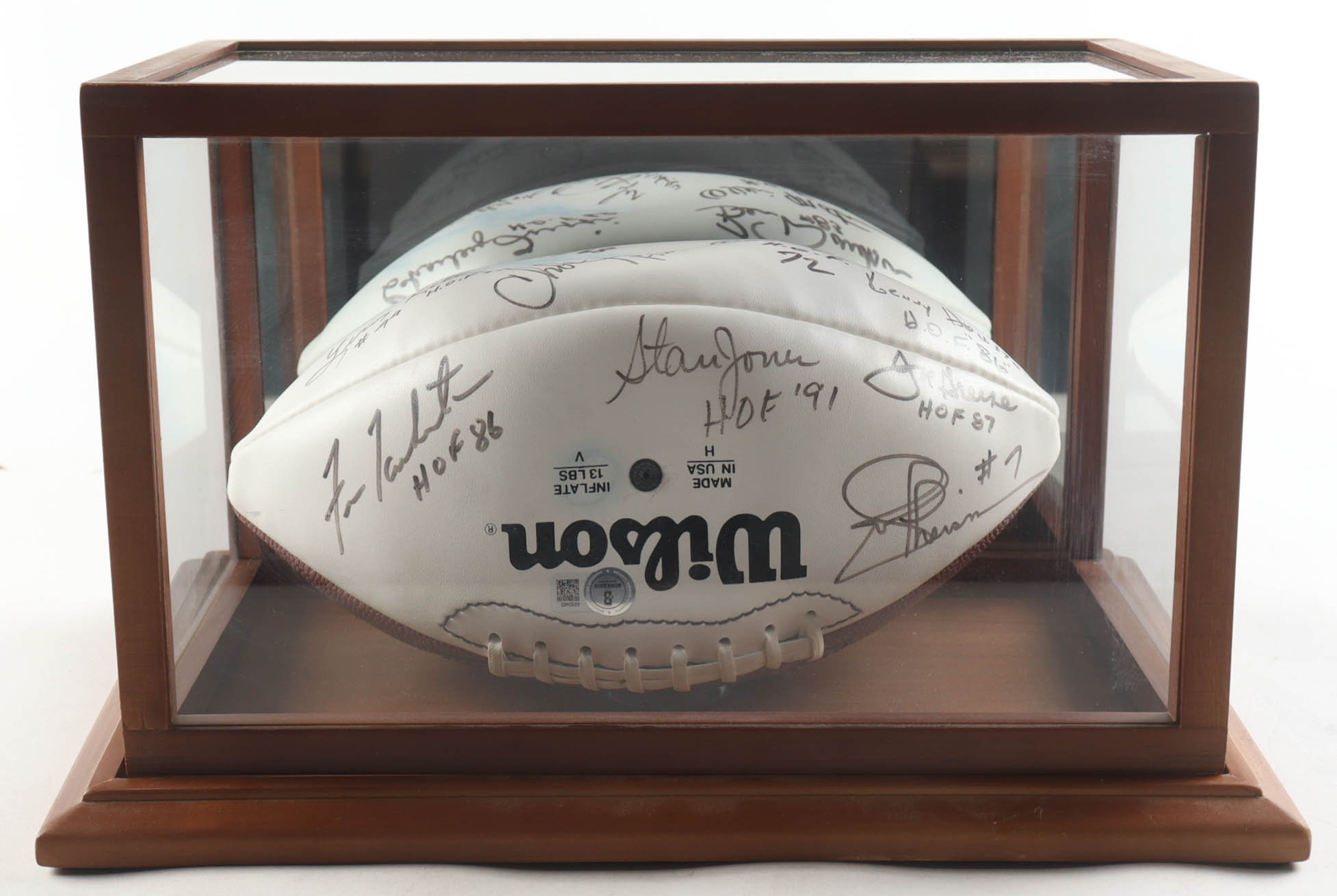 NFL Alumni Football Signed By (19) with Joe Greene, Stan Jones, Fran Tarkenton, Joe Theismann (Beckett) at PristineAuction.com NFL Alumni Football Signed By (19) with Joe Greene, Stan Jones, Fran Tarkenton, Joe Theismann (Beckett) at PristineAuction.com