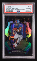 Saquon Barkley 2022 Select Prizm Black and Green Die Cut #173 (PSA 10) at PristineAuction.com