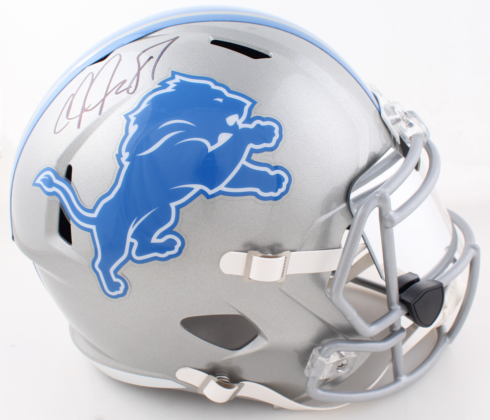 Calvin Johnson Signed Lions Full-Size Speed Helmet (Beckett) at PristineAuction.com Calvin Johnson Signed Lions Full-Size Speed Helmet (Beckett) at PristineAuction.com