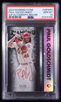 Paul Goldschmidt 2023 Topps Diamond Icons White Polychromatink Autographs Red Ink #WPAPG #13/15 (PSA 10) at PristineAuction.com