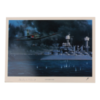 Stanley Kalina Signed Stan Stokes "Battleship Row" Lithograph (AIV) at PristineAuction.com