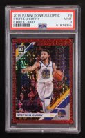 Stephen Curry 2019-20 Donruss Optic Choice Red #8 #17/88 (PSA 9) at PristineAuction.com