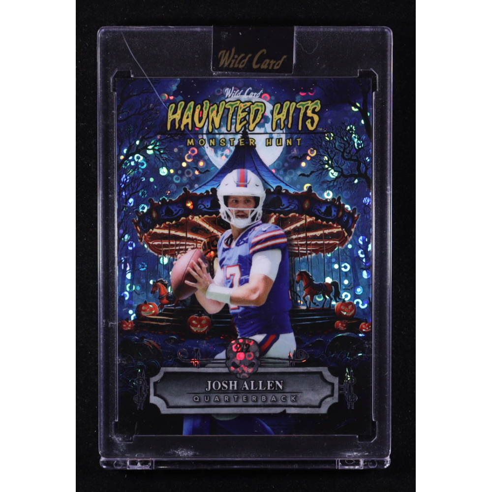 Josh Allen 2025 Wild Card Haunted Hits Monster Hunt Carnival Blue Donut Circles #HHCAJA #2/2 at PristineAuction.com
