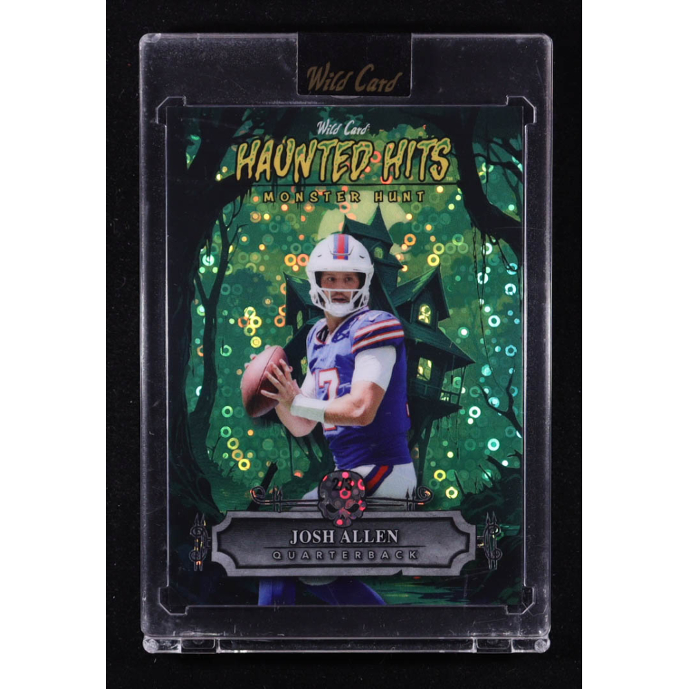 Josh Allen 2025 Wild Card Haunted Hits Monster Hunt Haunted House Green Donut Circles #HHHJA #2/3 at PristineAuction.com