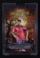 Lionel Messi 2025 Wild Card Haunted Hits Monster Hunt Pumpkin Patch Orange Pulsar #HHPLM #1/1 at PristineAuction.com