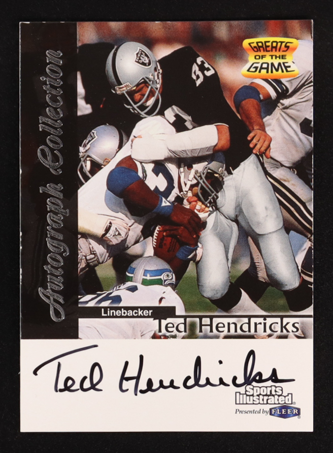 Ted Hendricks 1999 Sports Illustrated Greats of the Game Autographs #NNO at PristineAuction.com Ted Hendricks 1999 Sports Illustrated Greats of the Game Autographs #NNO at PristineAuction.com
