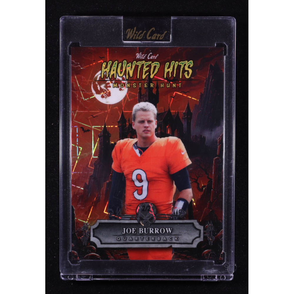 Joe Burrow 2025 Wild Card Haunted Hits Monster Hunt Creepy Castle Red Lazer #HHCCJB #2/2 at PristineAuction.com
