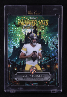 Aaron Rodgers 2025 Wild Card Haunted Hits Monster Hunt Creepy Castle Green Sparkles #HHCCAR #3/3 at PristineAuction.com