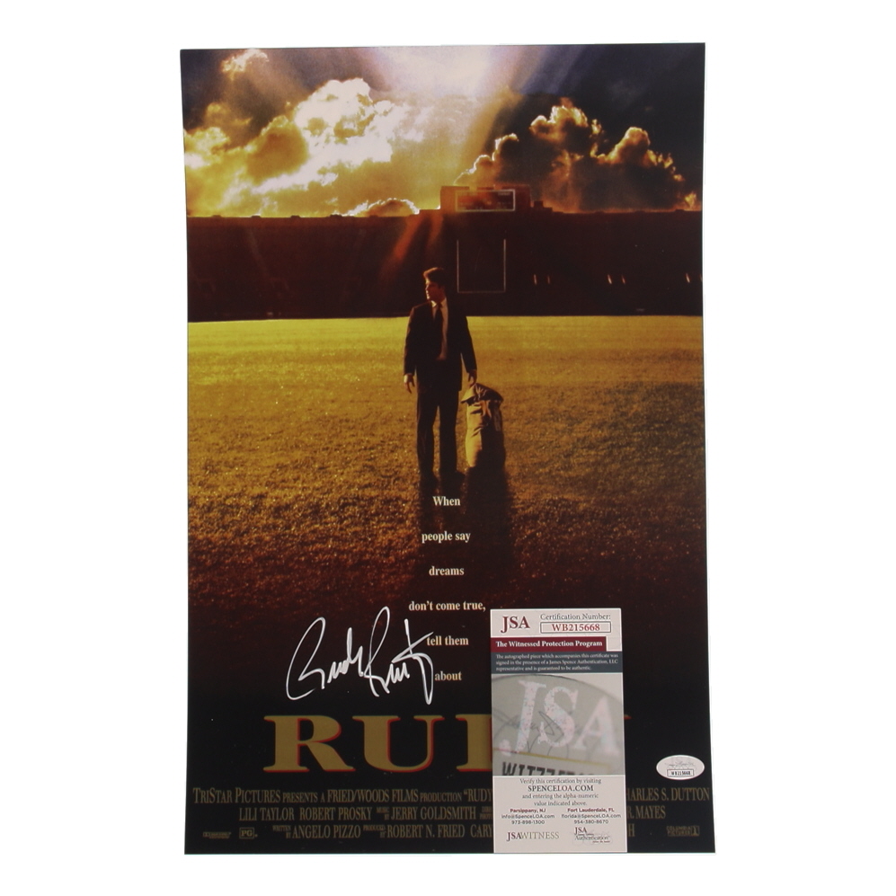 Rudy Ruettiger Signed "Rudy" 11x17 Movie Poster (JSA) at PristineAuction.com Rudy Ruettiger Signed "Rudy" 11x17 Movie Poster (JSA) at PristineAuction.com