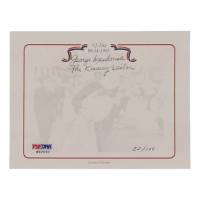 George Mendonsa Signed LE "The Kissing Sailor" Bookplate Inscribed "The Kissing Sailor" #52/100 (PSA) at PristineAuction.com