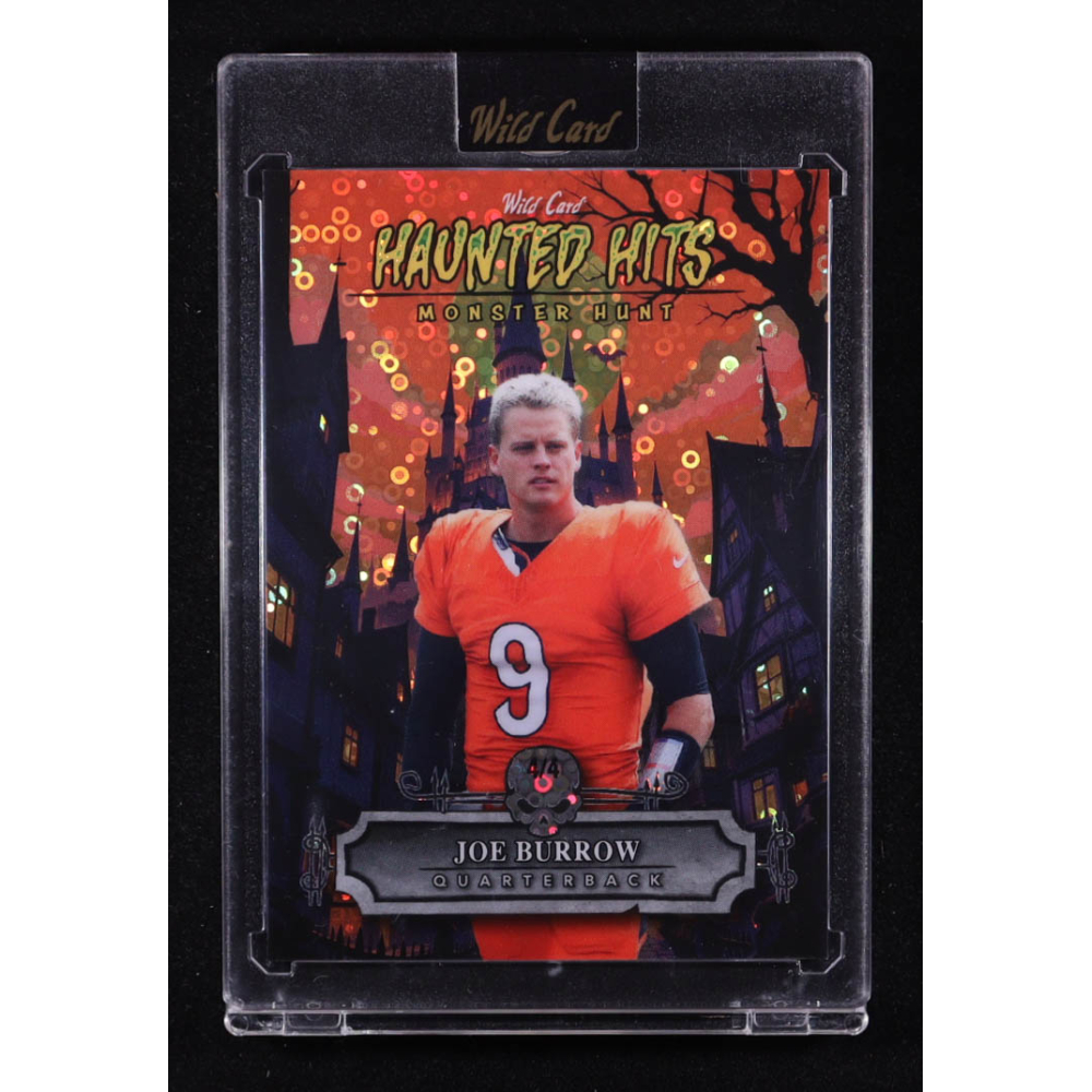 Joe Burrow 2025 Wild Card Haunted Hits Monster Hunt Creepy Castle Orange Donut Circles #HHCCJB #4/4 at PristineAuction.com